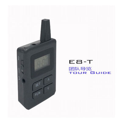 E8 Ohr - hängender Bluetooth-Reiseführer-System-Schwarz-Reise-Audio-Führer