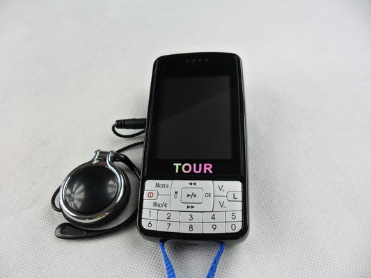 automatisches System des Reiseführer-007B mit LCD-Bildschirm, schwarzer Digital-Audioführer